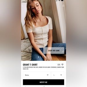 Sézane Grant T-shirt, size large